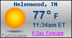 Weather Forecast for Helenwood, TN