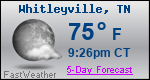 Weather Forecast for Whitleyville, TN