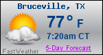Weather Forecast for Bruceville, TX