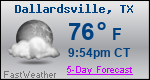 Weather Forecast for Dallardsville, TX