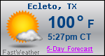 Weather Forecast for Ecleto, TX