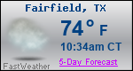 Weather Forecast for Fairfield, TX