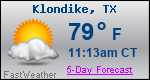 Weather Forecast for Klondike, TX