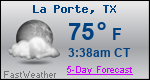 Weather Forecast for La Porte, TX