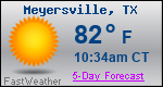 Weather Forecast for Meyersville, TX