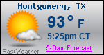 Weather Forecast for Montgomery, TX