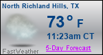 Weather Forecast for North Richland Hills, TX