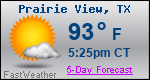 Weather Forecast for Prairie View, TX