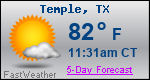 Weather Forecast for Temple, TX