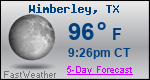 Weather Forecast for Wimberley, TX