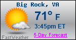 Weather Forecast for Big Rock, VA