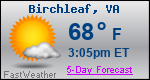 Weather Forecast for Birchleaf, VA