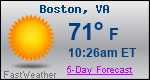 Weather Forecast for Boston, VA