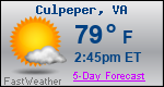 Weather Forecast for Culpeper, VA