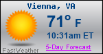 Weather Forecast for Vienna, VA
