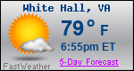 Weather Forecast for White Hall, VA