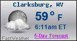 Weather Forecast for Clarksburg, WV