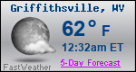 Weather Forecast for Griffithsville, WV