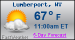 Weather Forecast for Lumberport, WV