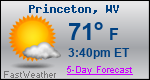 Weather Forecast for Princeton, WV