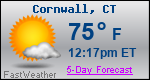 Weather Forecast for Cornwall, CT