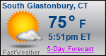 Weather Forecast for South Glastonbury, CT