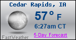 Weather Forecast for Cedar Rapids, IA