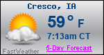 Weather Forecast for Cresco, IA