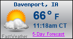 Weather Forecast for Davenport, IA