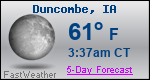 Weather Forecast for Duncombe, IA