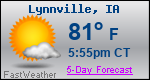 Weather Forecast for Lynnville, IA