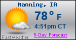 Weather Forecast for Manning, IA