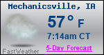 Weather Forecast for Mechanicsville, IA