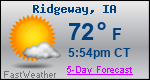 Weather Forecast for Ridgeway, IA