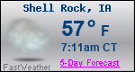 Weather Forecast for Shell Rock, IA