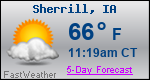 Weather Forecast for Sherrill, IA