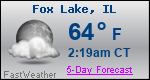 Weather Forecast for Fox Lake, IL
