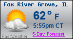Weather Forecast for Fox River Grove, IL