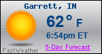 Weather Forecast for Garrett, IN