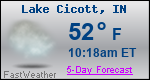 Weather Forecast for Lake Cicott, IN