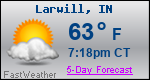 Weather Forecast for Larwill, IN