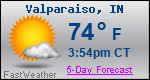 Weather Forecast for Valparaiso, IN