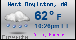 Weather Forecast for West Boylston, MA