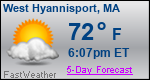 Weather Forecast for West Hyannisport, MA