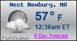 Weather Forecast for West Newbury, MA