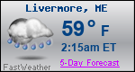 Weather Forecast for Livermore, ME