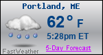Weather Forecast for Portland, ME