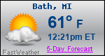 Weather Forecast for Bath, MI