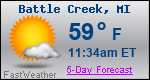 Weather Forecast for Battle Creek, MI