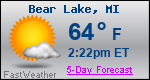 Weather Forecast for Bear Lake, MI